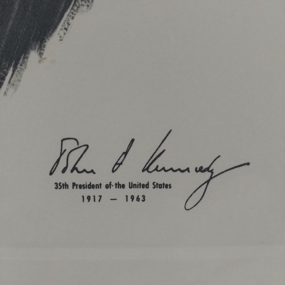 Vintage John F Kennedy Sketch 35th President Of The United States 1917 To 1963 - Picture 3 of 10